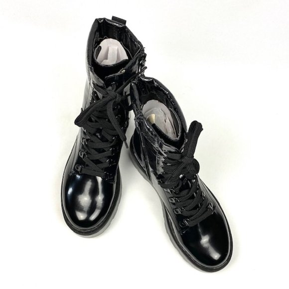 New Circus By Sam Edelman Sanders Black Lace-Up Platform Boot - Picture 4 of 9